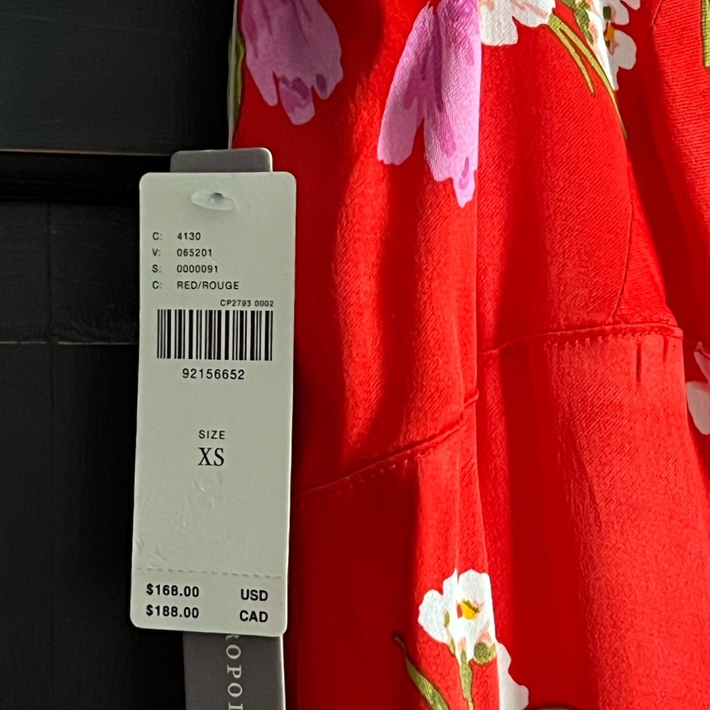 *Anthropologie* Maeve Red Floral Dress - Picture 5 of 8